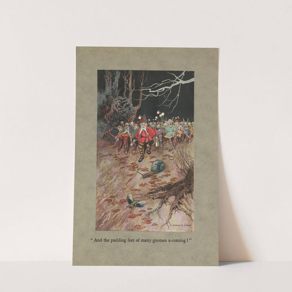 'And the padding feet of many gnomes a-coming!' by Warwick Goble