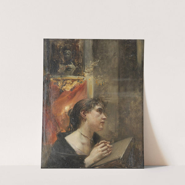 Andacht in der Kirche by Eduard Veith