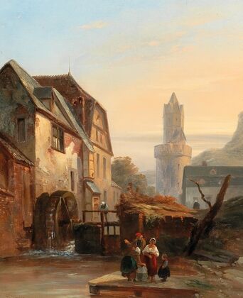 Andernach on the Rhine, Washerwomen by the Mill