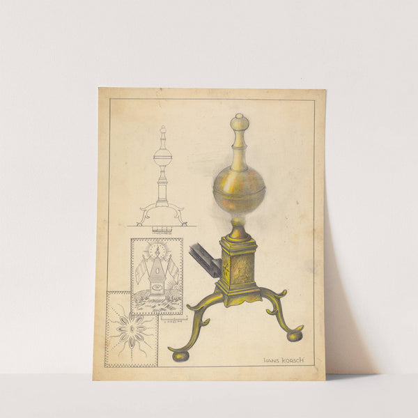 Andiron by Hans Korsch