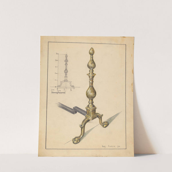 Andiron by Hans Korsch