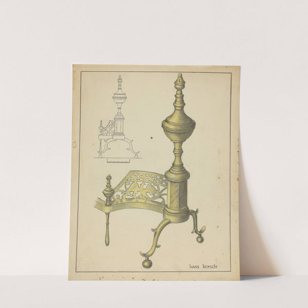 Andiron by Hans Korsch