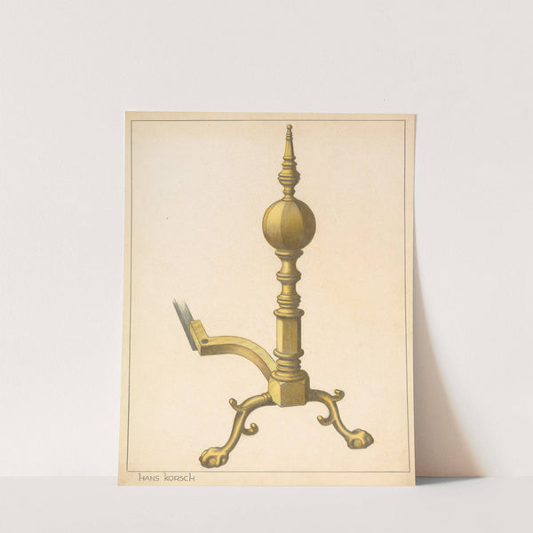 Andiron (one of pair) by Hans Korsch