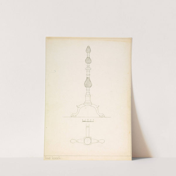 Andiron (one of pair) by Hans Korsch