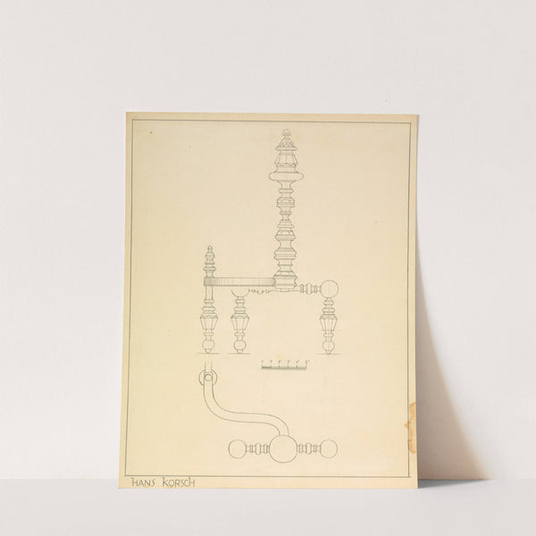 Andiron (one of pair) by Hans Korsch