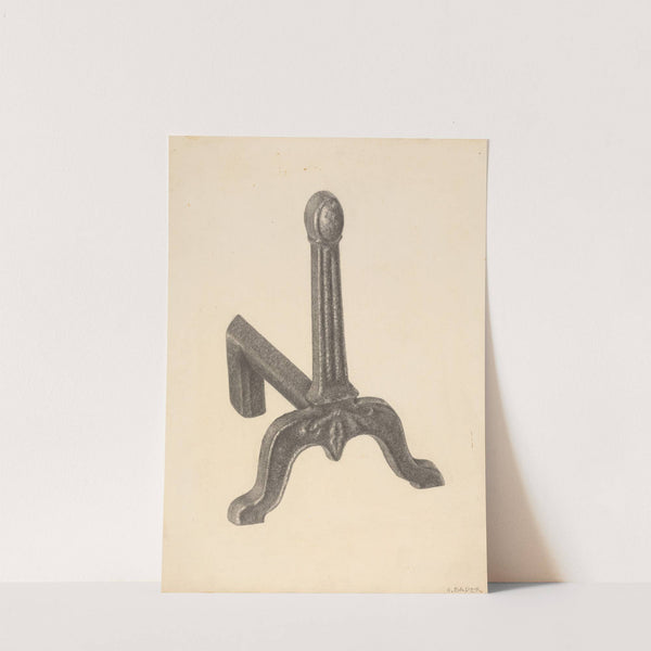 Andiron (one of pair) by Herman Bader