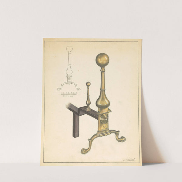 Andiron (one of pair) by Jack Staloff