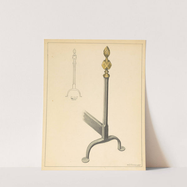 Andiron (one of pair) by Jack Staloff