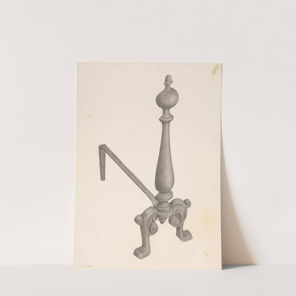 Andiron (one of pair) by Jacob Lipkin
