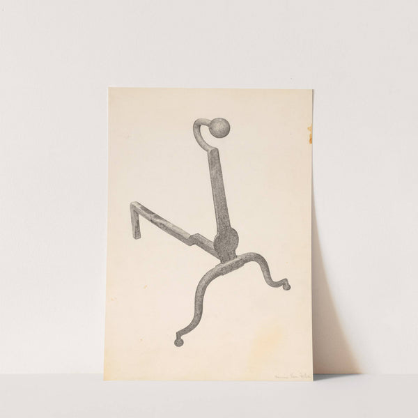 Andiron (one of pair) by Maurice Van Felix