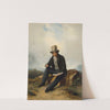 André Jolivard seated in a Landscape by Pierre Duval Le Camus