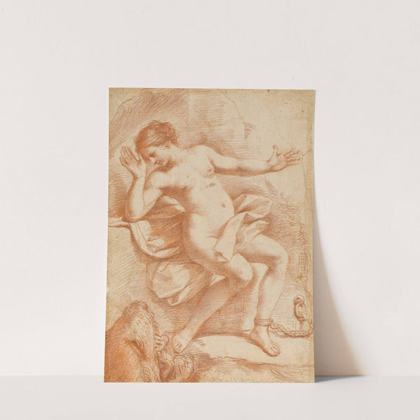 Andromeda Chained To A Rock, Threatened By A Sea Monster by Guercino