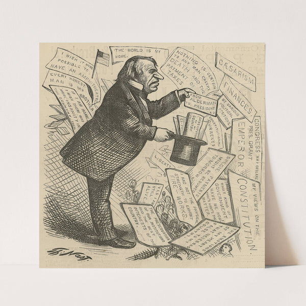 Andy still lives, and is at his old tricks (1873) by Thomas Nast