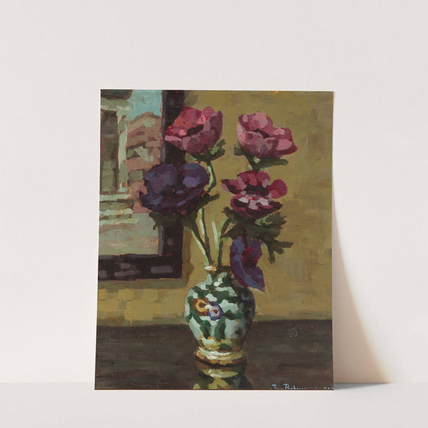 Anemones at a window (1928) by Jan Bohuszewicz