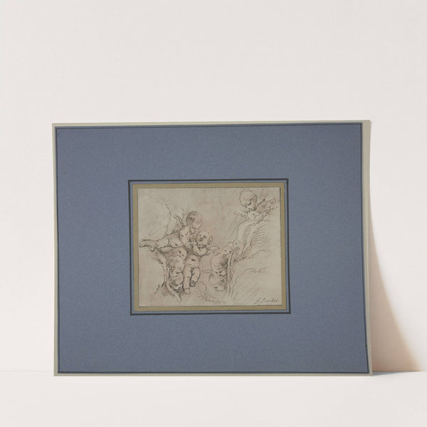 Angel in clouds by François Boucher