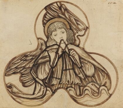 Angel Playing on Pipes