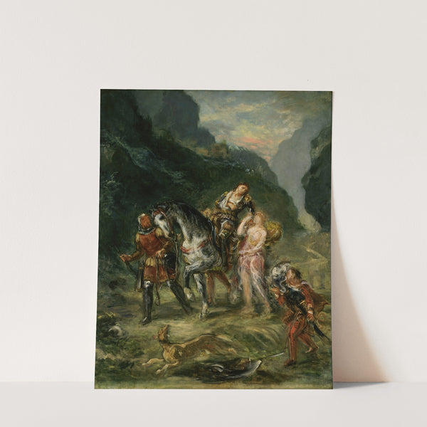 Angelica and the wounded Medoro (circa 1860) by Eugène Delacroix