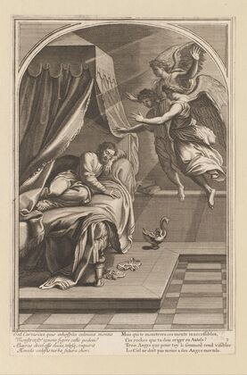 Angels appear in a dream to Saint Bruno (1623-1676)