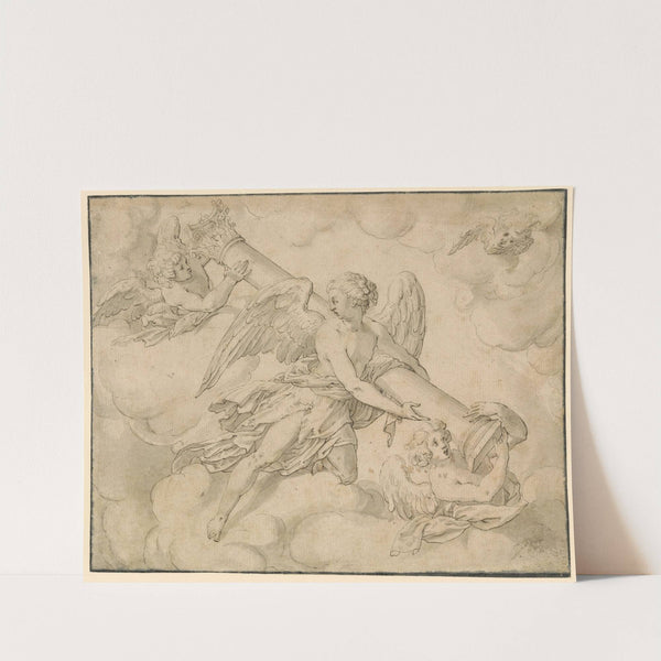 Angels Bearing the Column of the Passion by Friedrich Sustris