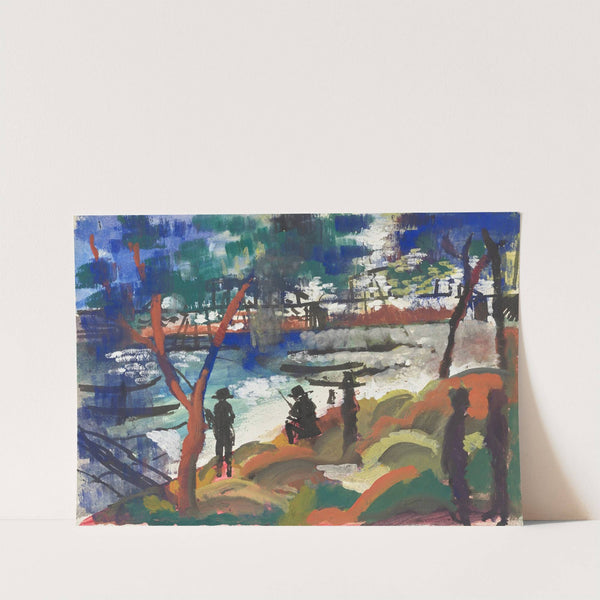 Angler am Fluss (1913) by August Macke