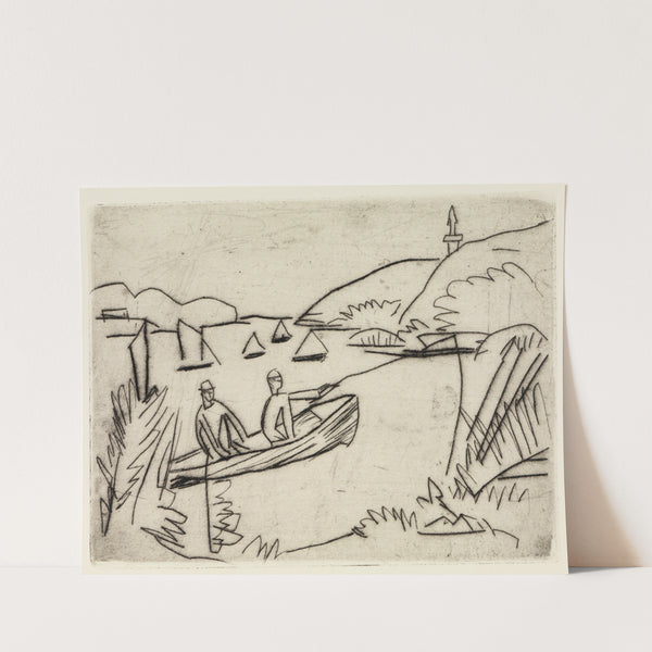 Angler im Boot auf dem Müggelsee (1912) by Ernst Ludwig Kirchner