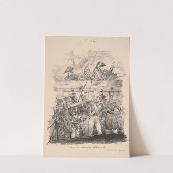 Angling; Add some bait, Antoine, they do not want to bite (1830) by J. J. Granville