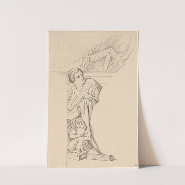 Angstige figuren (Sodom) by David Humbert de Superville