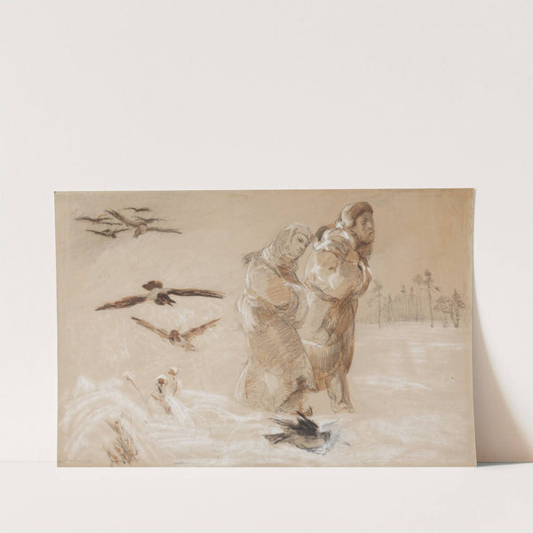 Anhelli and Ellenai en Route – Sketch Inspired by the Poem 'Anhelli' by Juliusz Słowacki by Jacek Malczewski