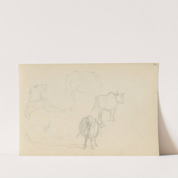 Animal studies (1852) by Adolph Tidemand