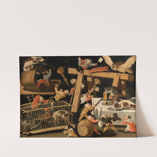 Animals and stylised figures by The Master of the Fertility of the Egg