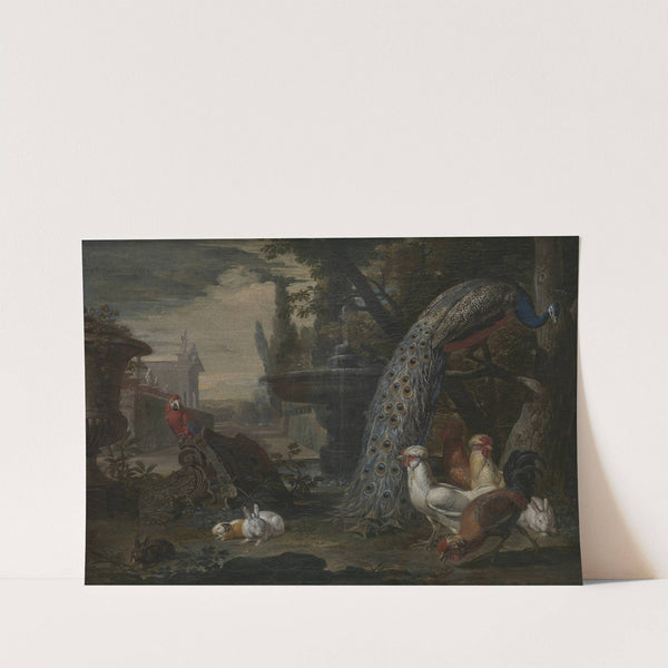 Animals in a garden by David de Coninck