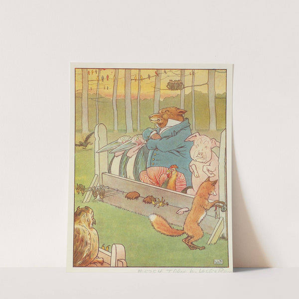 Animals locked in the stocks. by Leonard Leslie Brooke