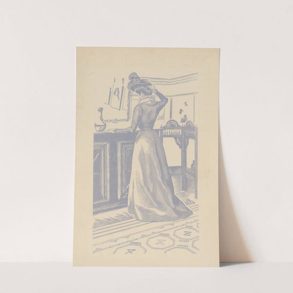 Anna ; Jeune femme se recoiffant (Mlle Marcolesco, belle-sœur de l’artiste) (1899) by Amédée Joyau