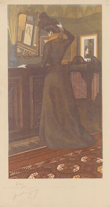 Anna ; Jeune femme se recoiffant (Mlle Marcolesco, belle-sœur de l’artiste) (1899) — size preview