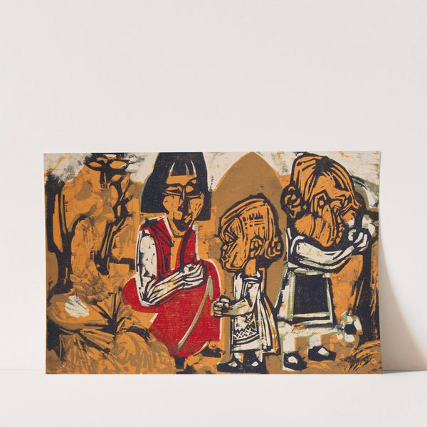 Anna Müller mit Judith und Kaspar by Albert Müller