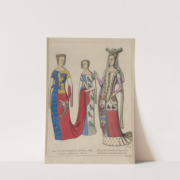 Anne dauphin d'Auvergne, comtesse du Forez, et la dame de Nedouchel 1370-80. by Raphaël Jacquemin