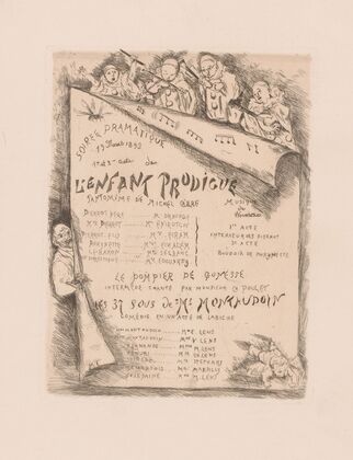 Announcement and program for a theater evening (1893)