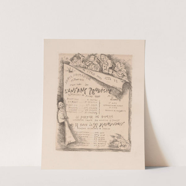 Announcement and program for a theater evening (1893) by Lens