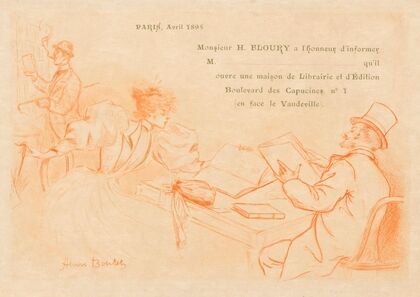 Announcement of the establishment of Henry Floury’s bookstore and publishing house in Paris (1895)