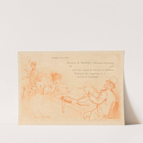 Announcement of the establishment of Henry Floury’s bookstore and publishing house in Paris (1895) by Henri Boutet