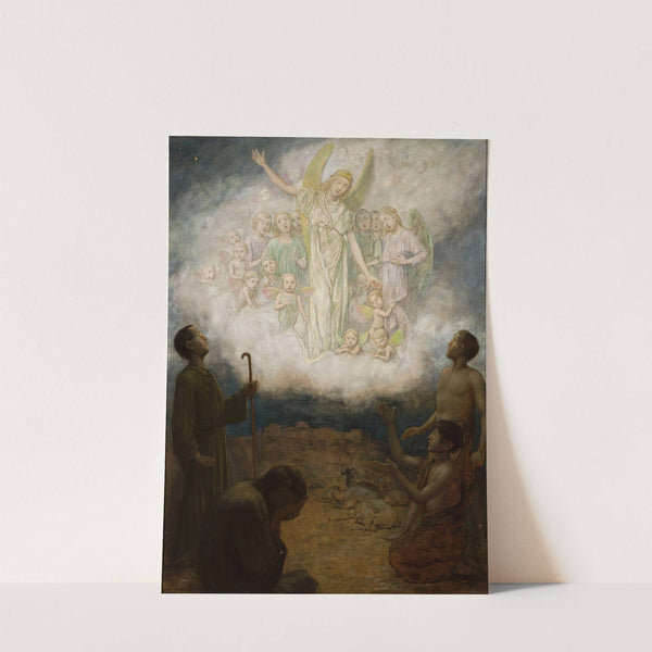 Annunciation to the shepherds (1906) by Hans Thoma