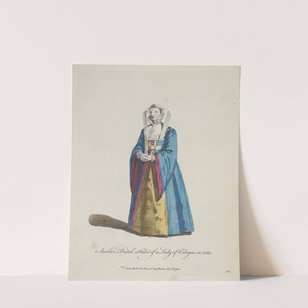 Another bridal habit of a lady of Cologne in 1588. Autre habit noce d’une dame de Cologne. (1757-1772) by Charles Grignion