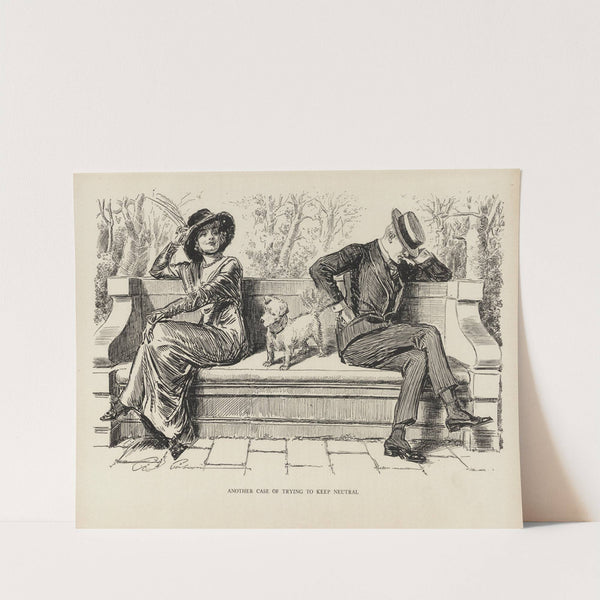 Another case of trying to keep neutral (1916) by Charles Dana Gibson