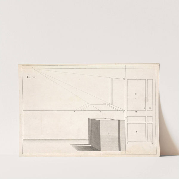 Another example of a geometrical plan and upright, put in perspective. by Andrea Pozzo