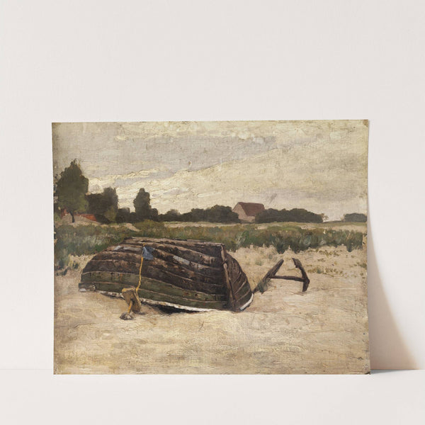 Ans Sandufer gezogener umgedrehter Kahn by Ernst Ludwig Plass