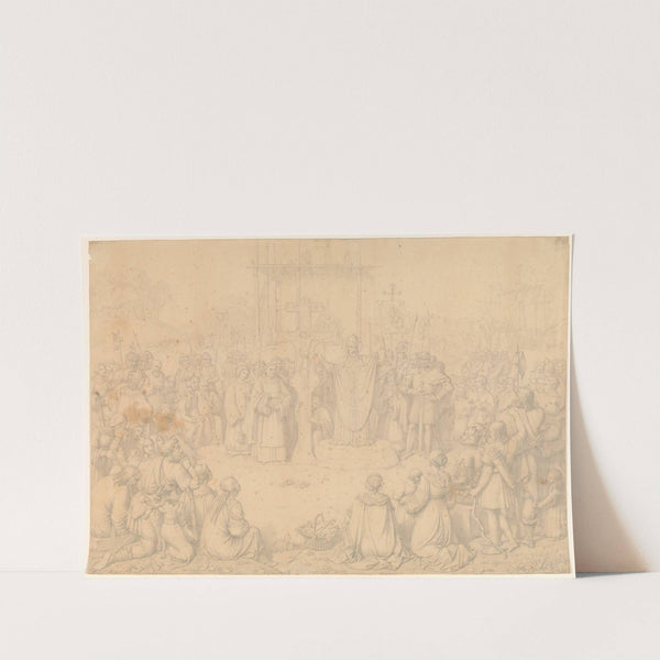 Ansgar prædikende by Johan Ludvig Lund