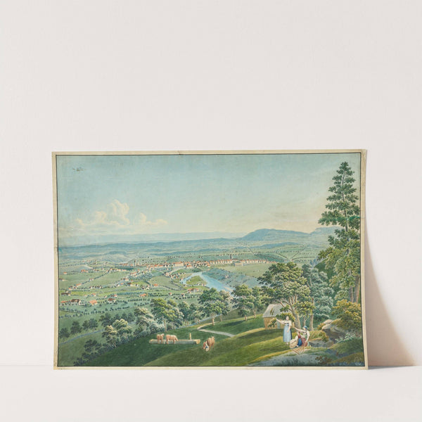 Ansicht Berns und der Aare vom Gurten aus by Jakob Samuel Weibel