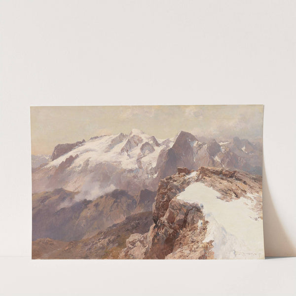 Ansicht der Marmolata vom Piz Boè aus (1917) by Edward Theodore Compton