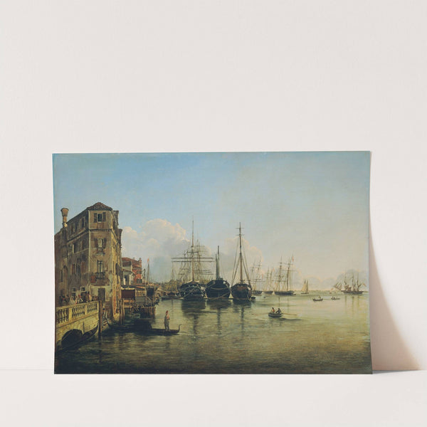 Ansicht der Strada Nuova gegen die Giardini Pubblici in Venedig by Rudolf von Alt