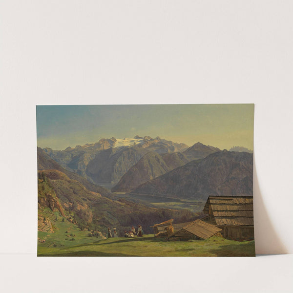 Ansicht des Dachsteins mit dem Hallstättersee von der Hütteneckalpe bei Ischl (1838) by Ferdinand Georg Waldmüller